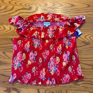 Red Stretch Crop Top